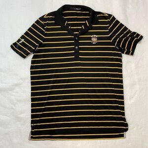 Ralph Lauren RLX black & yellow polo golf shirt, U.S. Open Oakmont 2016 Large‍﻿﻿